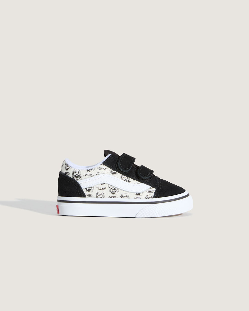 Kids Vans Toddler Old Skool V Shoe in Black / White
