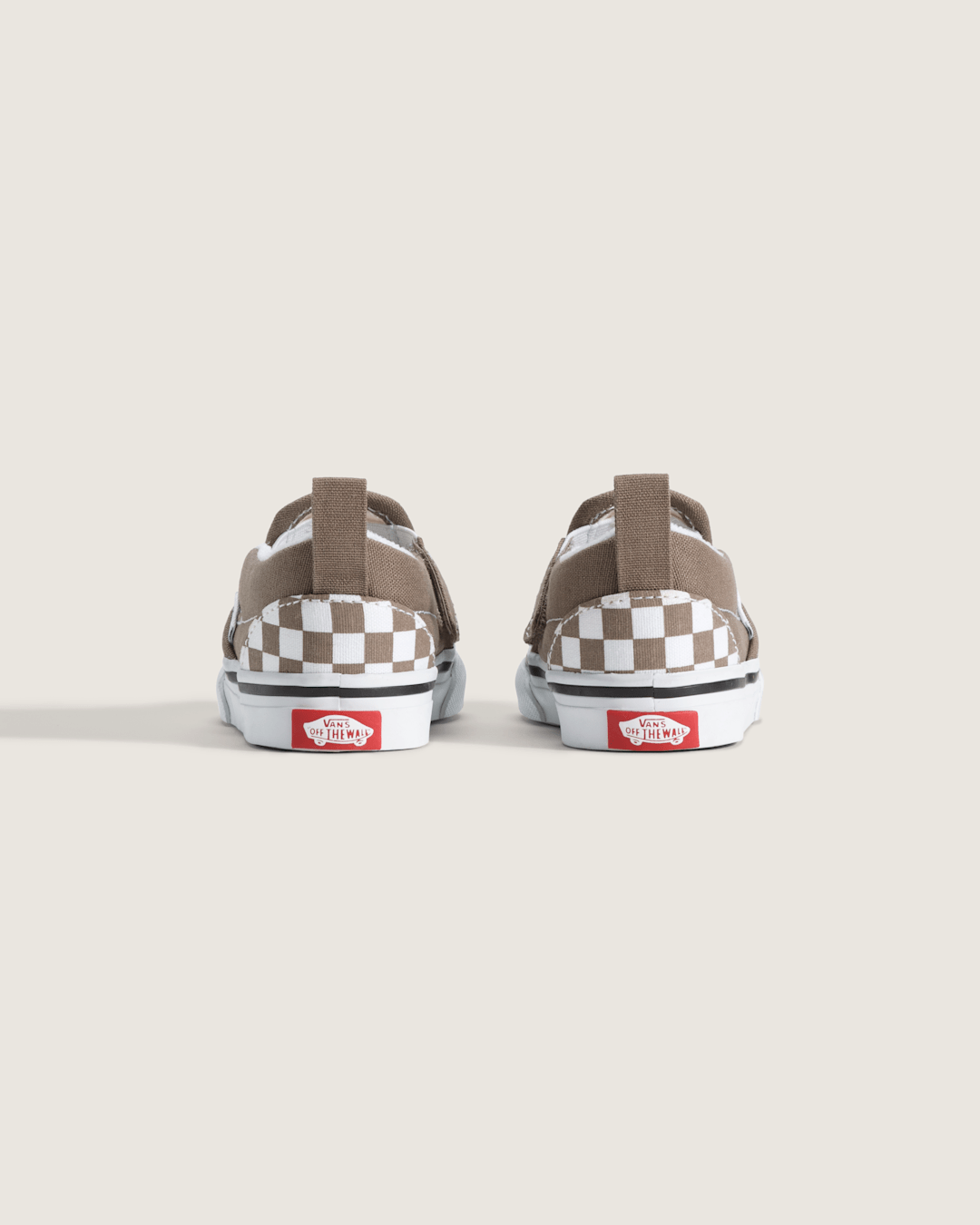 Kids Vans Toddler Slip-On V Checkerboard Shoe in Checkerboard Walnut Brown