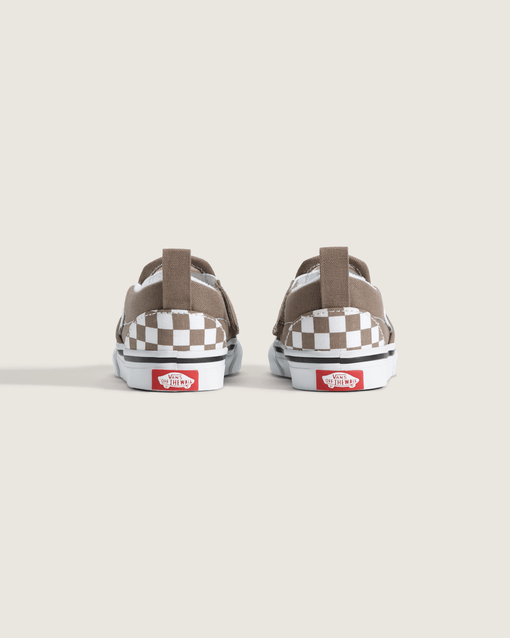 Kids Vans Toddler Slip-On V Checkerboard Shoe in Checkerboard Walnut Brown