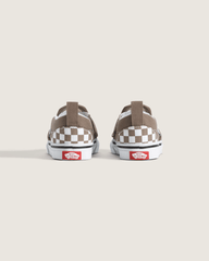 Kids Vans Toddler Slip-On V Checkerboard Shoe in Checkerboard Walnut Brown