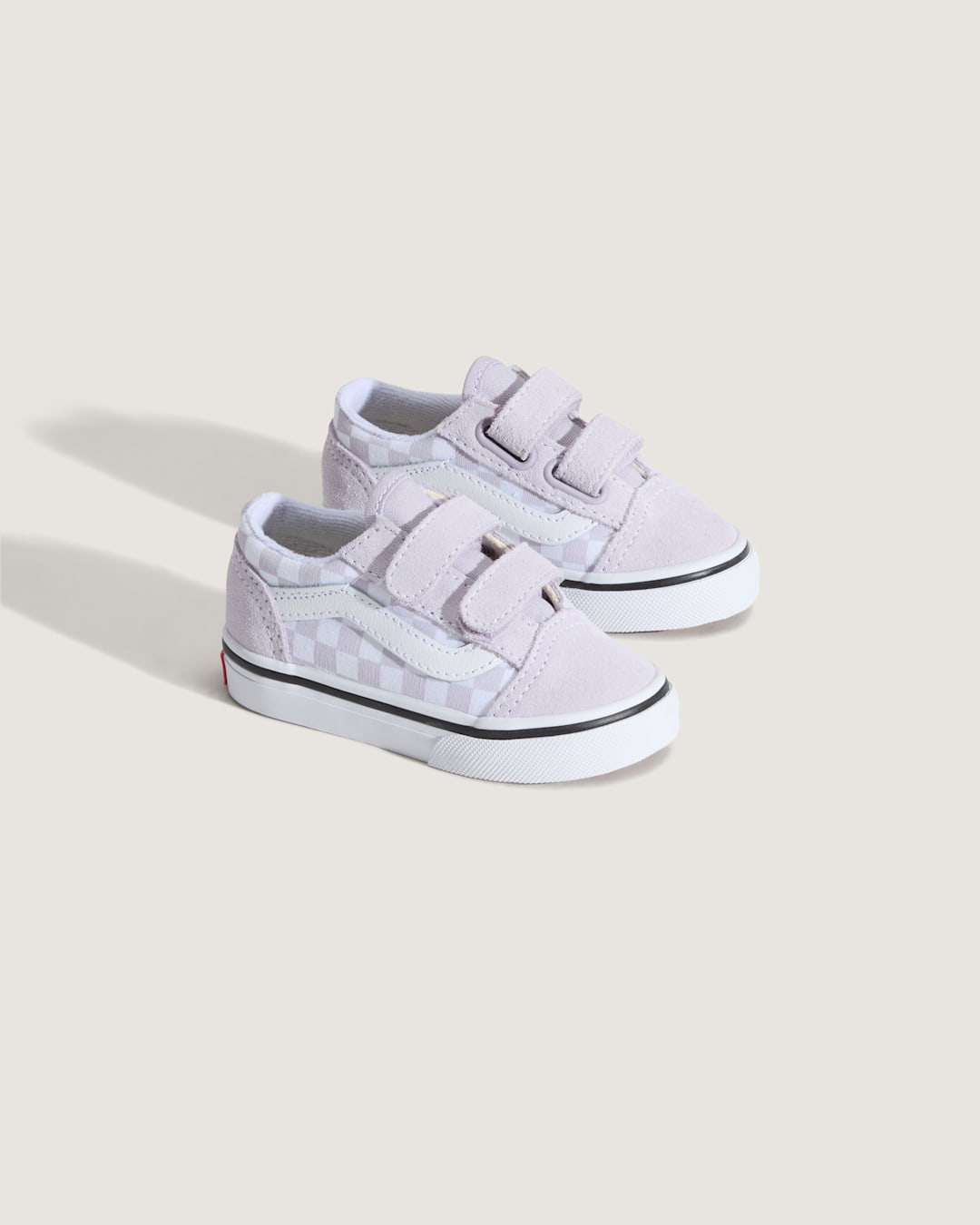 Kids Vans Toddler Old Skool V Checkerboard Shoe in Checkerboard Lilac Mist Purple