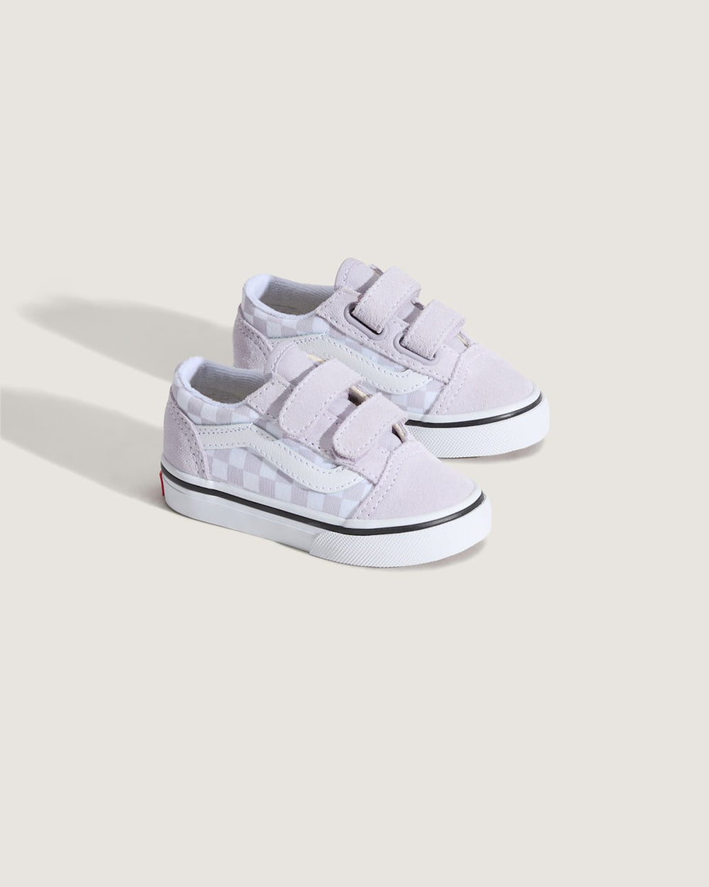 Kids Vans Toddler Old Skool V Checkerboard Shoe in Checkerboard Lilac Mist Purple