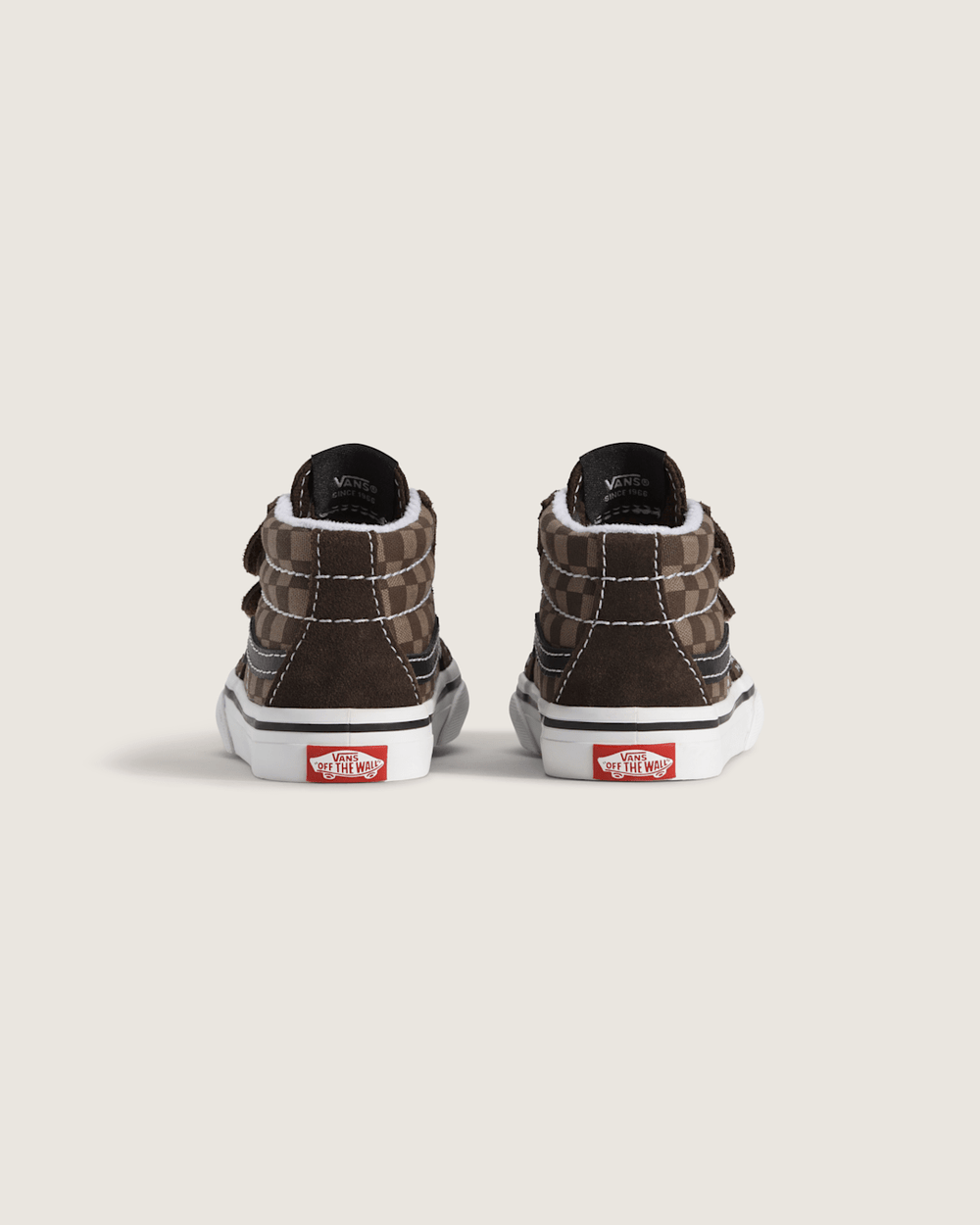 Kids Vans Toddler Sk8-Mid V Checkerboard Shoe in Checkerboard Brown