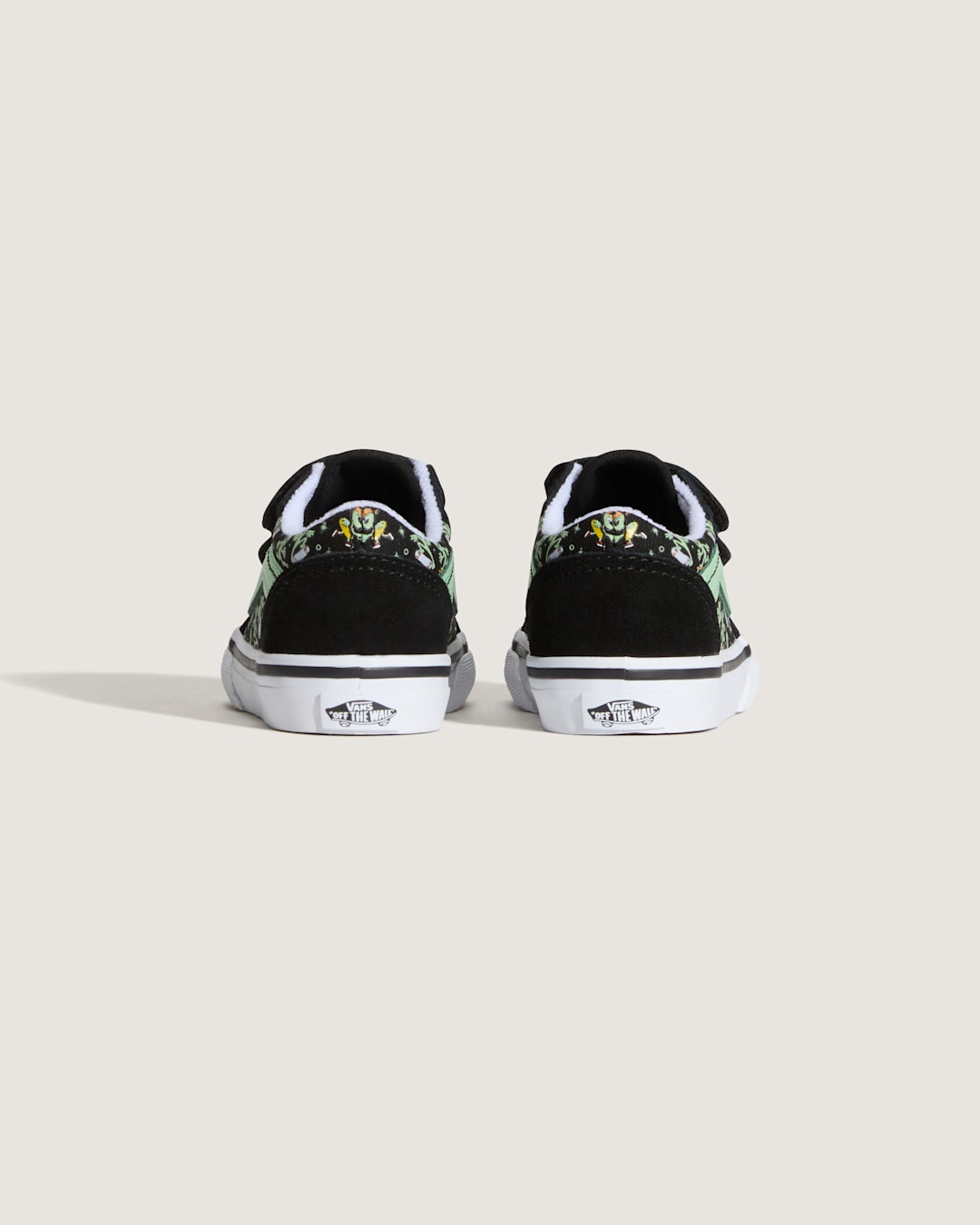 Kids Vans Toddler Old Skool V Shoe in Black / Green