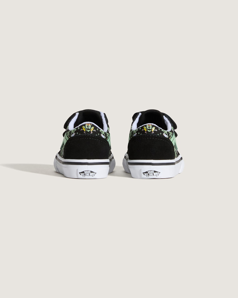 Kids Vans Toddler Old Skool V Shoe in Black / Green