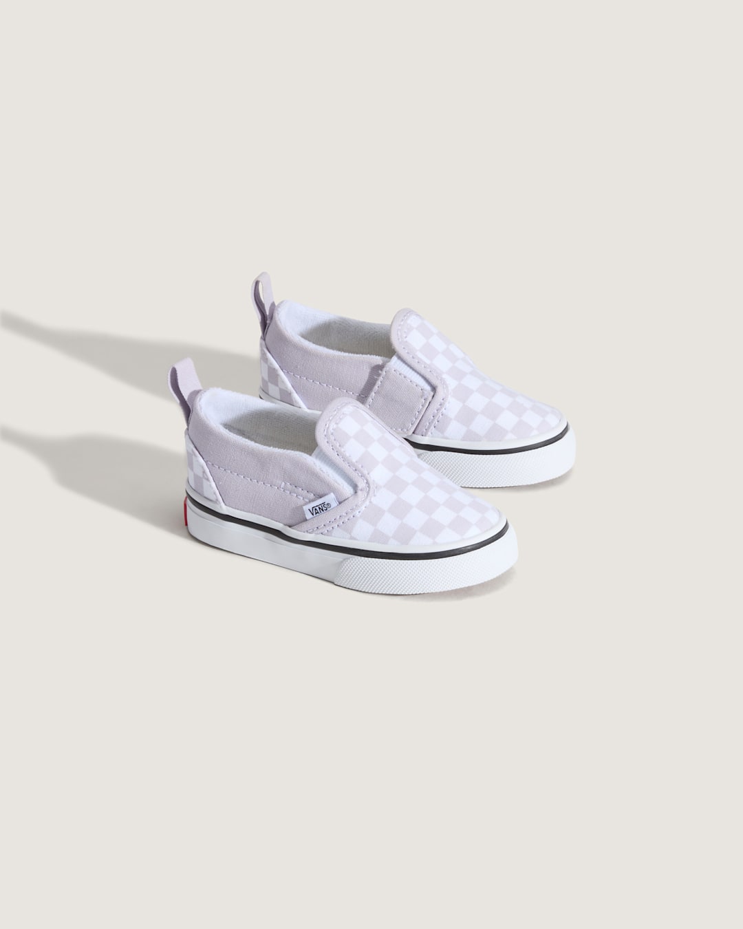 Kids Vans Toddler Classic Slip-On V Checkerboard Shoe in Checkerboard Lilac Mist Purple