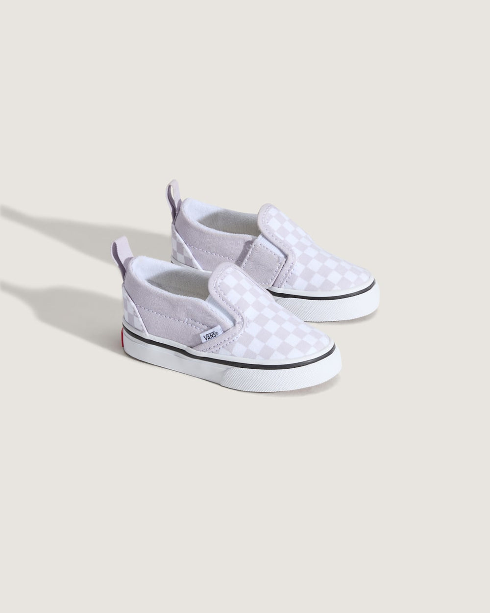 Kids Vans Toddler Classic Slip-On V Checkerboard Shoe in Checkerboard Lilac Mist Purple
