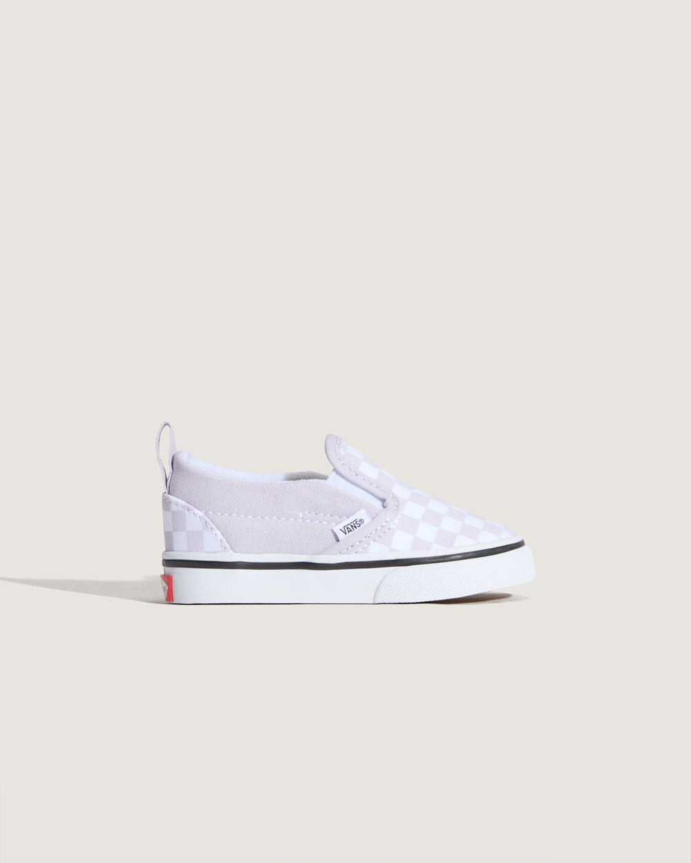 Kids Vans Toddler Classic Slip-On V Checkerboard Shoe in Checkerboard Lilac Mist Purple