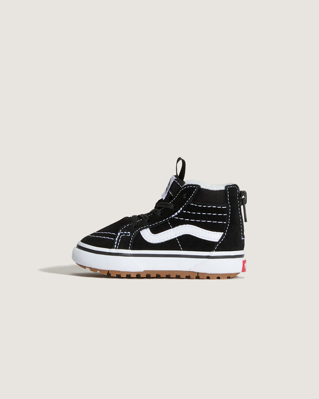Kids Vans Toddler Sk8-Hi Zip Water Resistant Shoe in Black / White