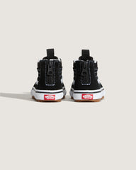 Kids Vans Toddler Sk8-Hi Zip Water Resistant Shoe in Black / White