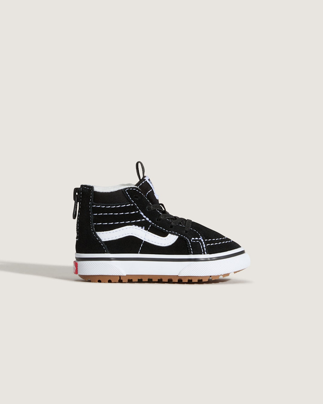 Kids Vans Toddler Sk8-Hi Zip Water Resistant Shoe in Black / White