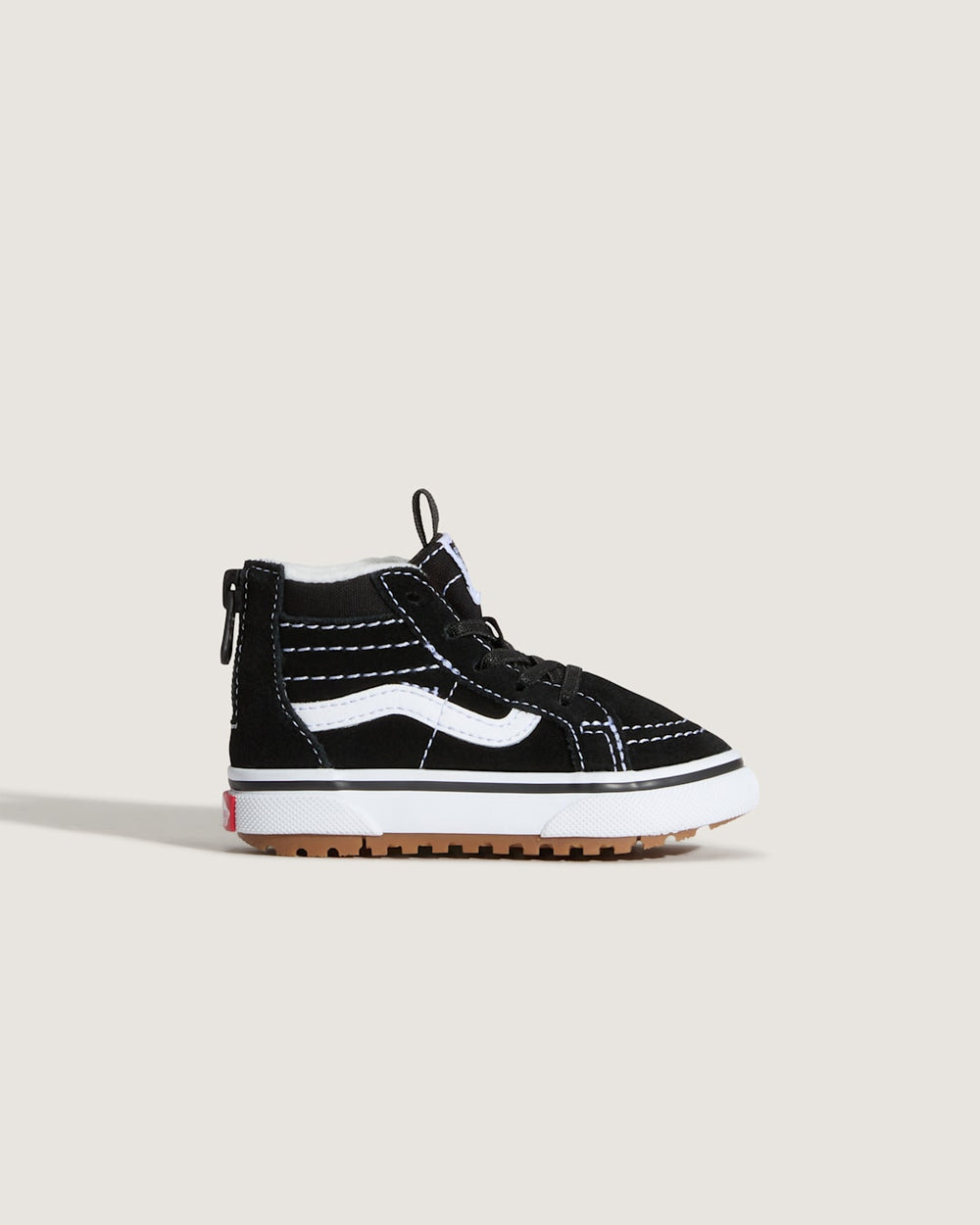 Kids Vans Toddler Sk8-Hi Zip Water Resistant Shoe in Black / White