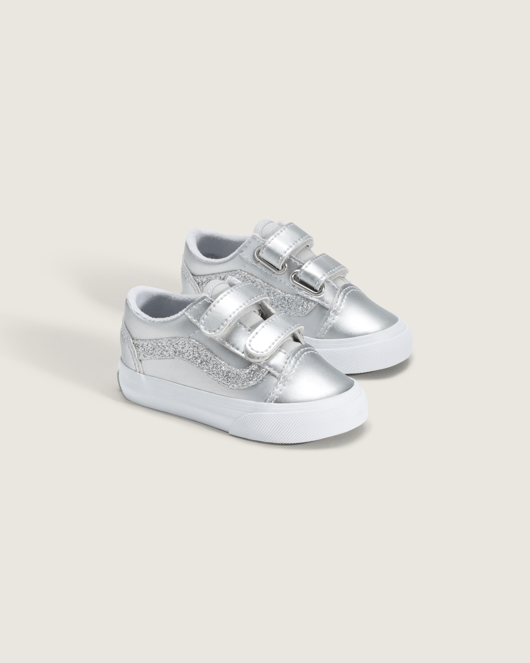 Kids Vans Toddler Old Skool V Shoe in Dazzled Lunar Rock Grey