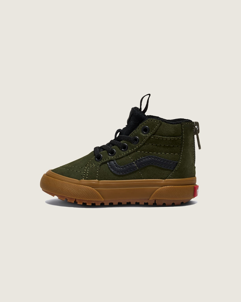 Kids|Sale Vans Toddler Sk8-Hi Zip Gum Shoe in Grape Leaf Green / Gum