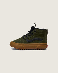 Kids|Sale Vans Toddler Sk8-Hi Zip Gum Shoe in Grape Leaf Green / Gum