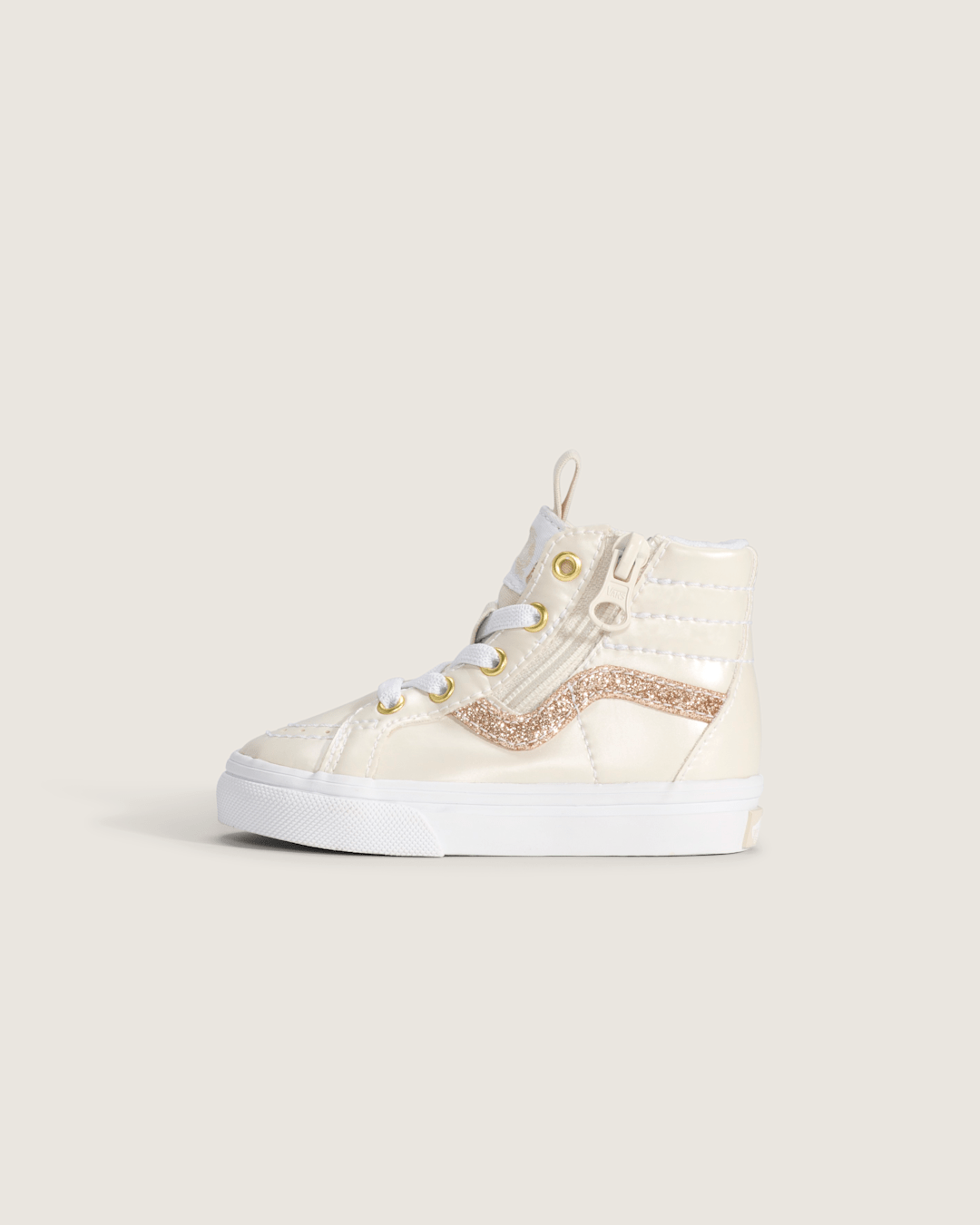 Kids|Sale Vans Toddler SK8-Hi Side Zip Shoe in Dazzled Turtledove White