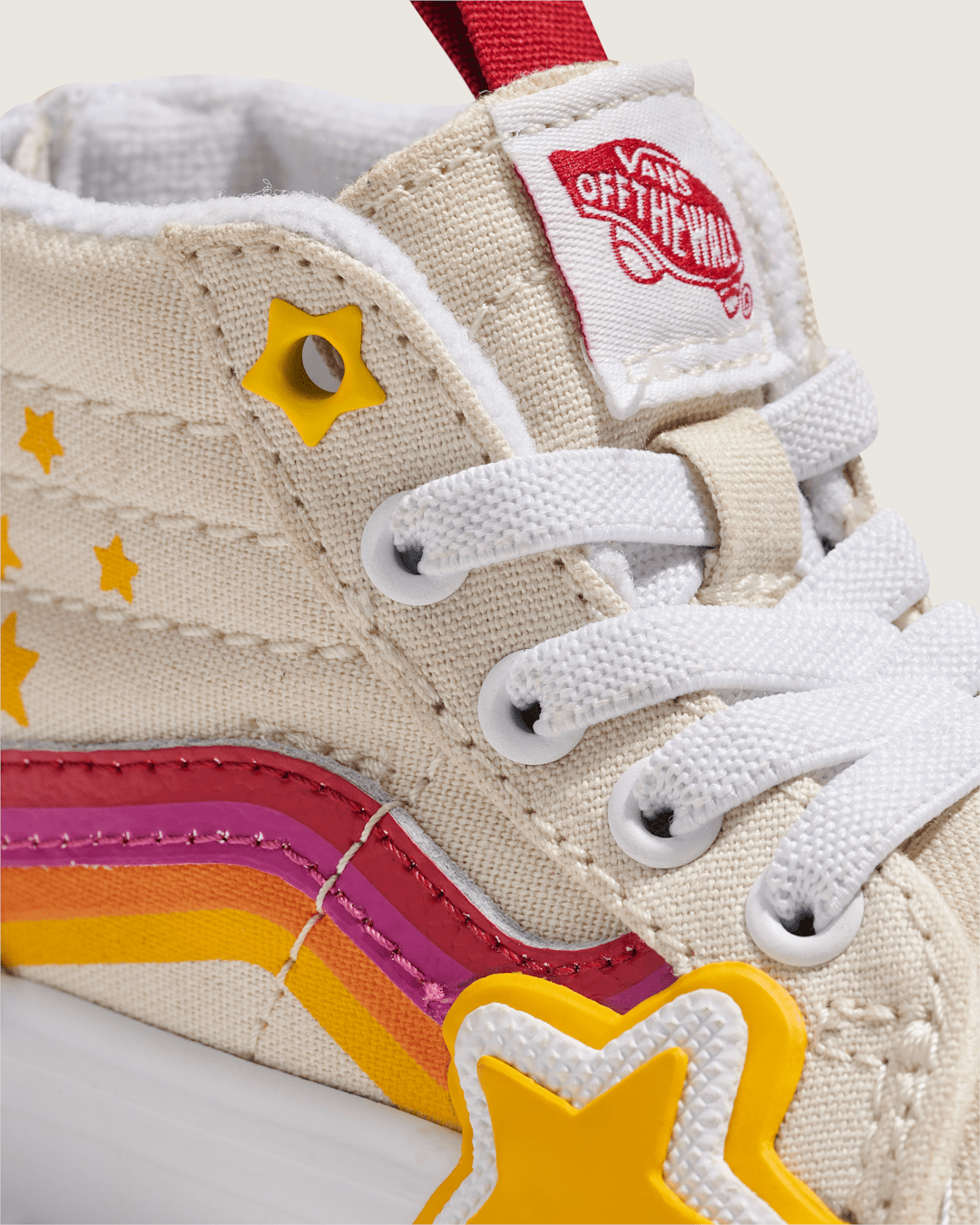 Kids|Sale Vans Toddler Sk8-Hi Zip Shoe in Rainbow Red / Yellow / Beige