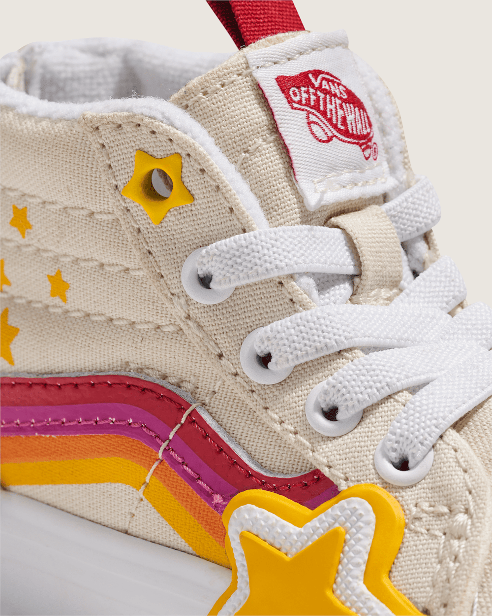 Kids|Sale Vans Toddler Sk8-Hi Zip Shoe in Rainbow Red / Yellow / Beige