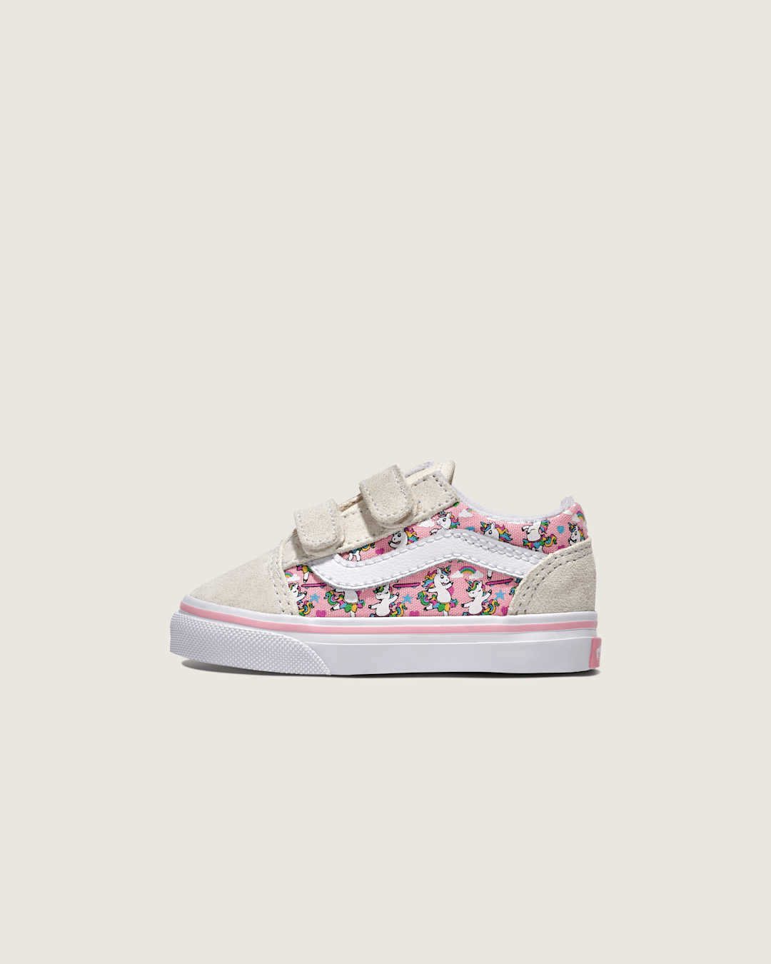 Kids|Sale Vans Toddler Old Skool V Unicorn Shoe in Unicorn White / Pink