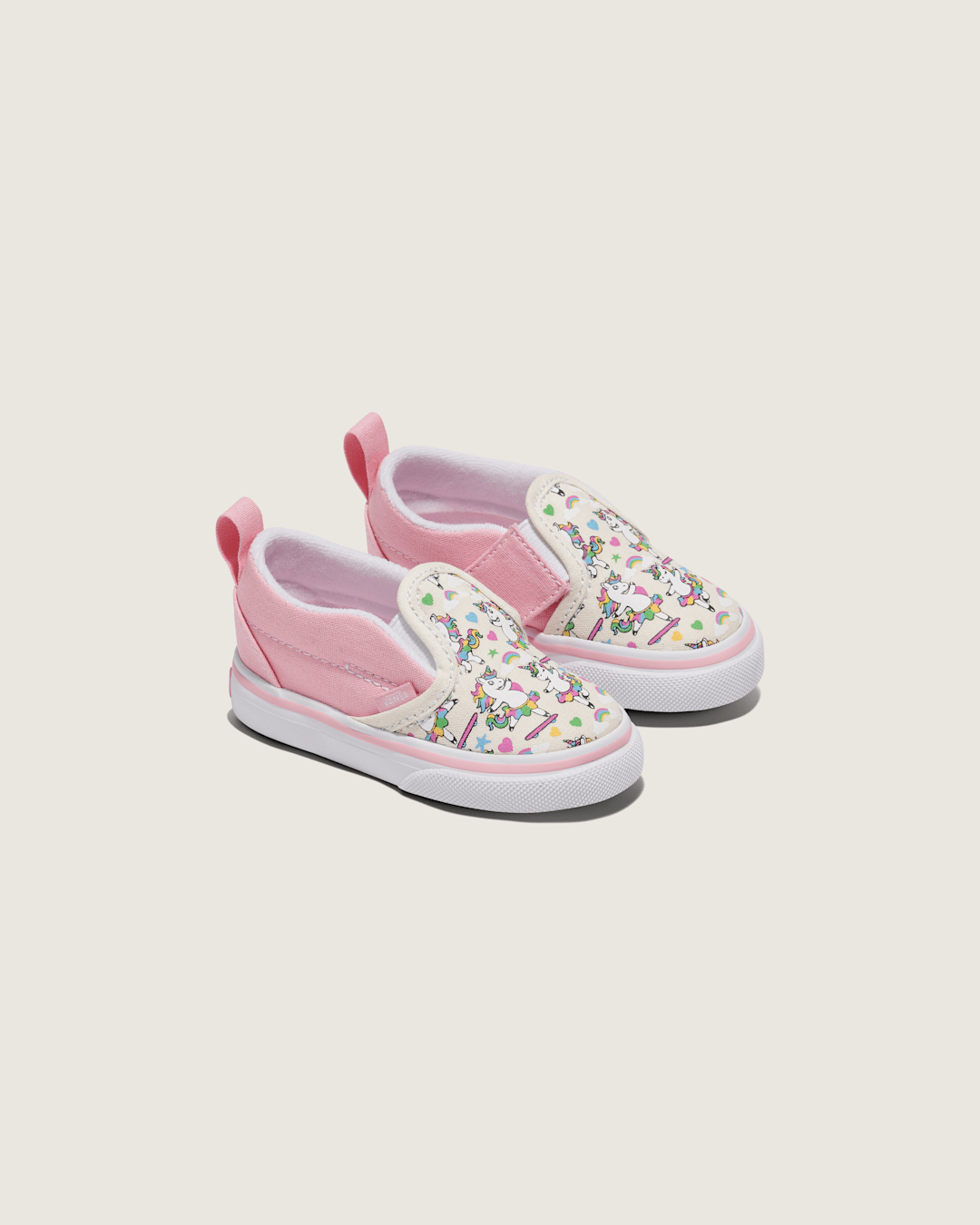 Kids|Sale Vans Toddler Classic Slip-On V Shoe in White / Pink