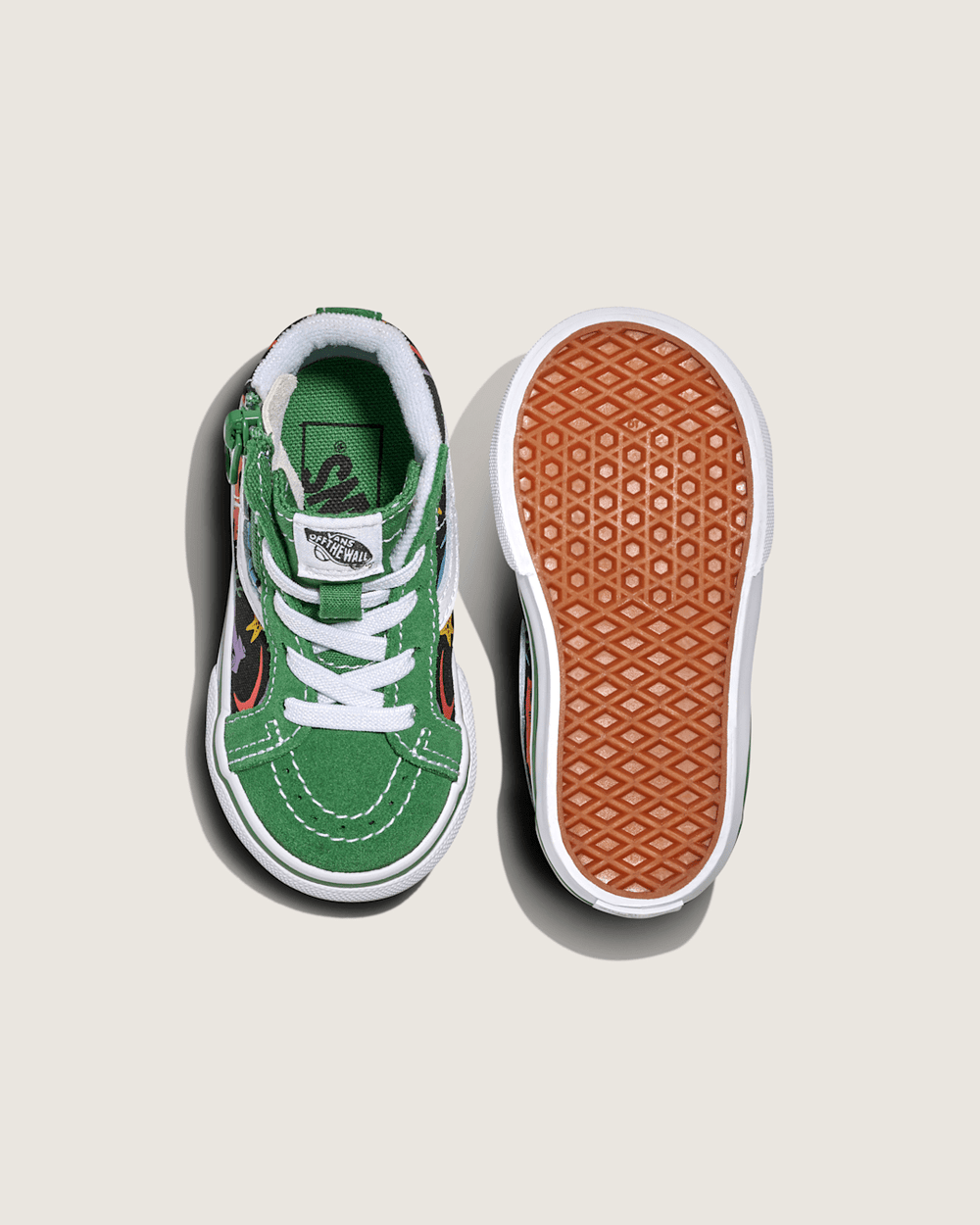Kids|Sale Vans Toddler Sk8-Hi Reissue Side Zip Shark Shoe in Green / Black