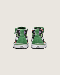 Kids|Sale Vans Toddler Sk8-Hi Reissue Side Zip Shark Shoe in Green / Black