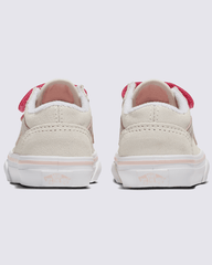 Kids|Sale Vans Toddler Old Skool V Shoe in Metallic Marshmallow White / Pink