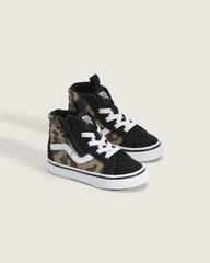 Kids|Sale Vans Toddler SK8-Hi Side Zip Shoe in Camo Black / Green