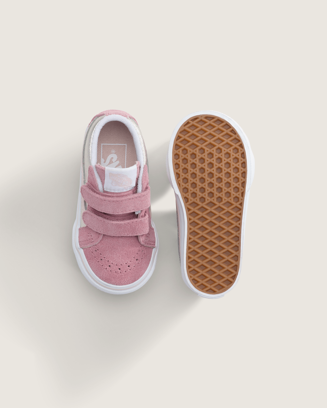 Kids|Sale Vans Toddler Sk8-Mid Reissue V Shoe in Metallic Pop Pink