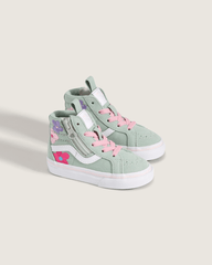 Kids|Sale Vans Toddler Sk8-Hi Side Zip Shoe in Grey / Olive Green