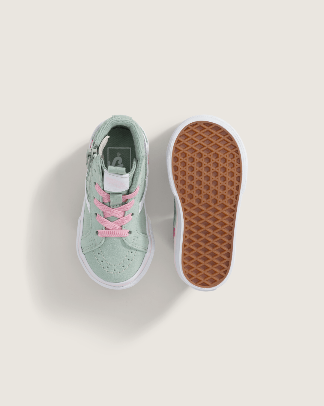 Kids|Sale Vans Toddler Sk8-Hi Side Zip Shoe in Grey / Olive Green
