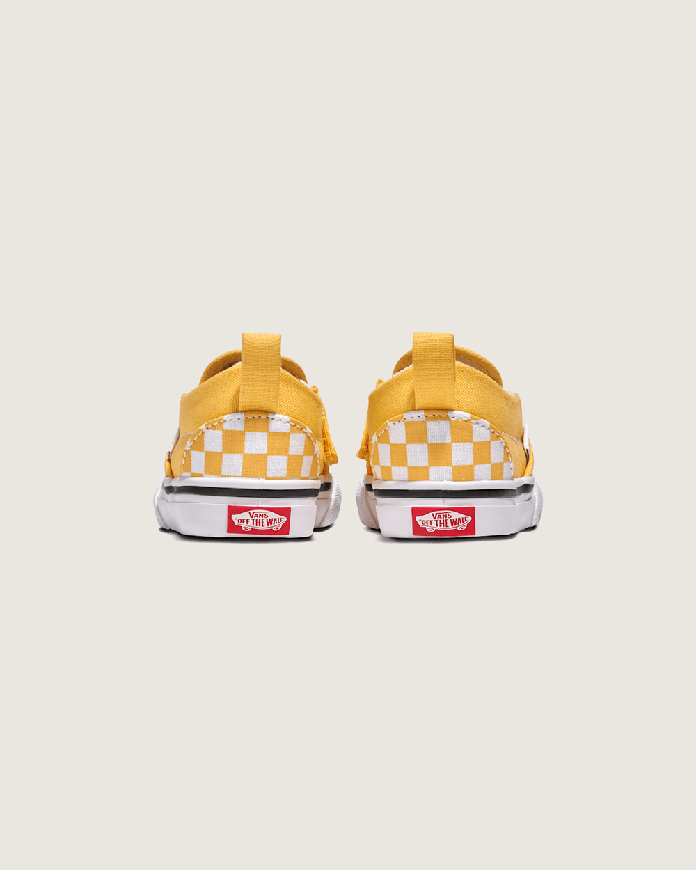 Kids|Sale Vans Toddler Classic Slip-On V Checkerboard Shoe in Banana Cream Yellow / White