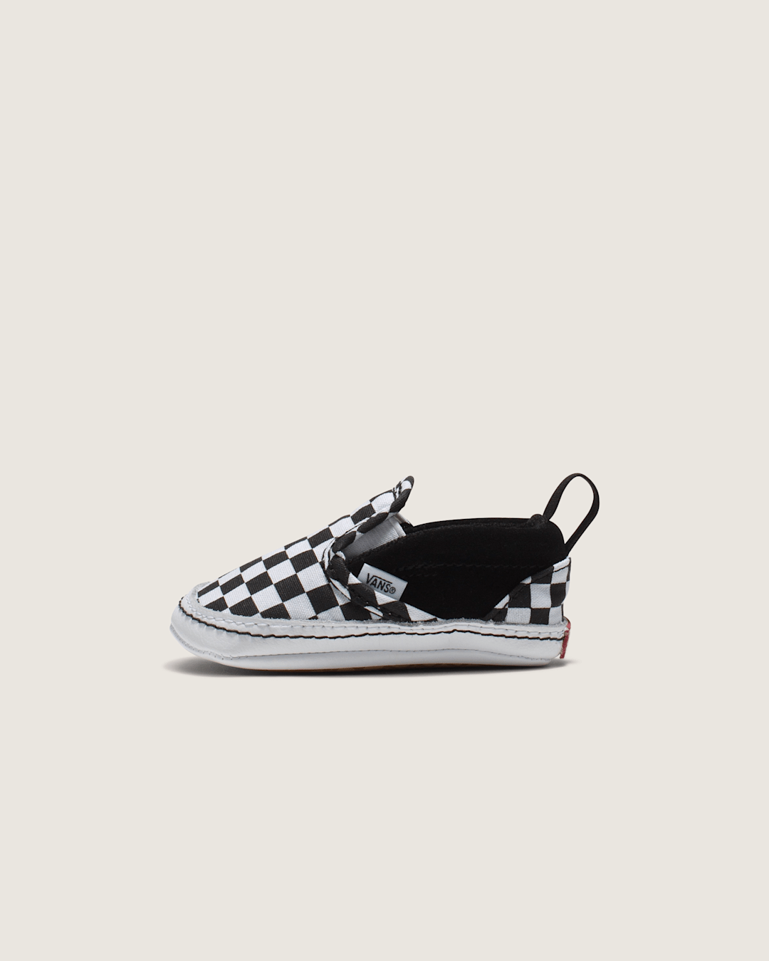 Kids Vans Infant Slip-On V Crib Checkerboard Shoe in Checkerboard Black / True White