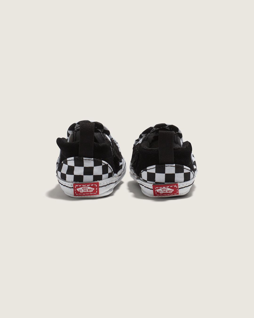 Kids Vans Infant Slip-On V Crib Checkerboard Shoe in Checkerboard Black / True White