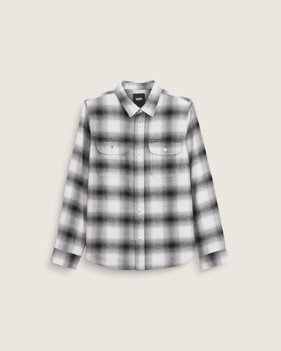 Kids Vans Kids Lawson Plaid Flannel Shirt in Marshmallow White / Black