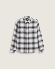 Kids Vans Kids Lawson Plaid Flannel Shirt in Marshmallow White / Black