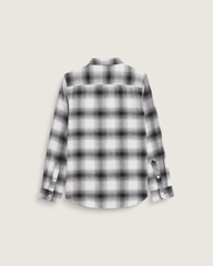 Kids Vans Kids Lawson Plaid Flannel Shirt in Marshmallow White / Black