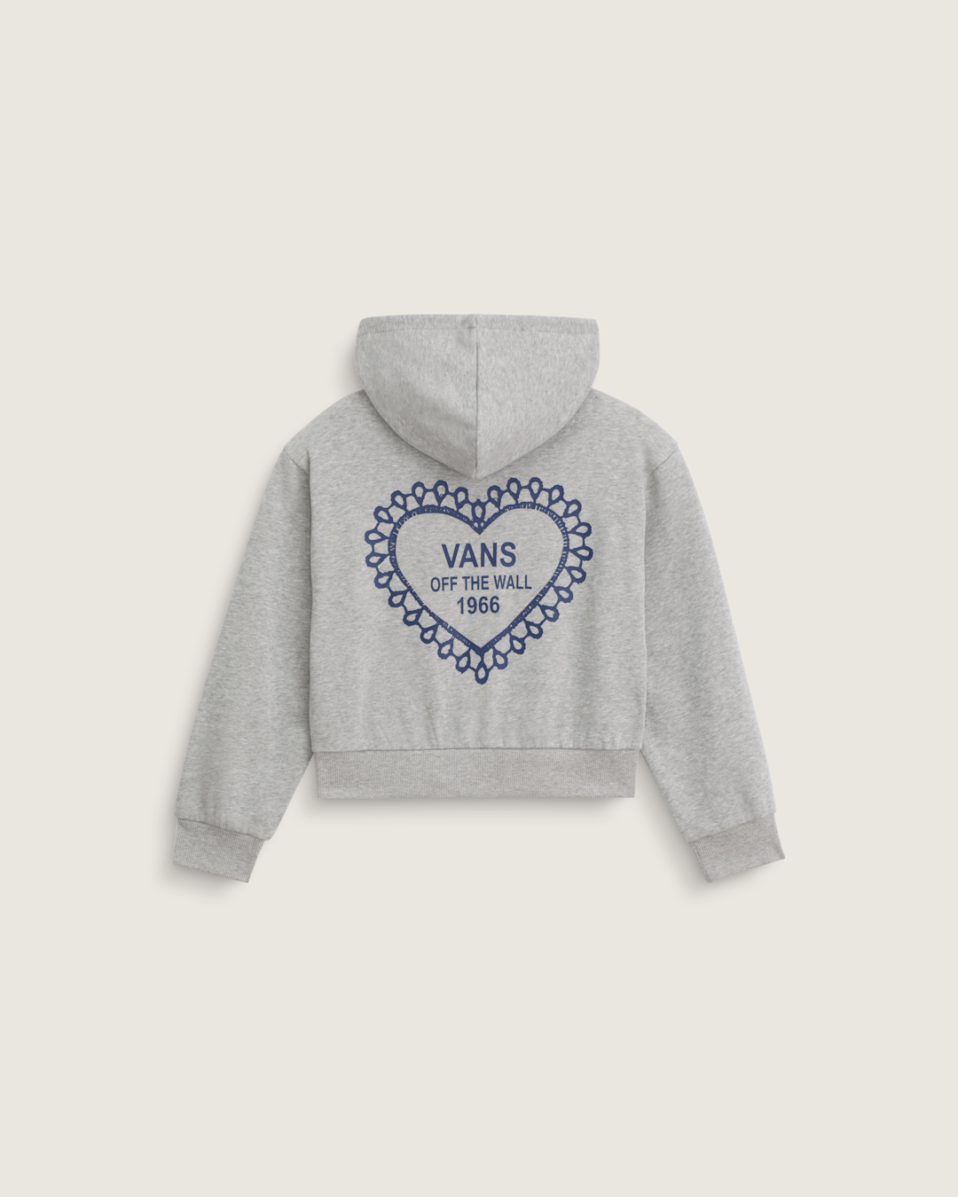 Kids Vans Kids Lacey Daze Retro Zip Hoodie in Cement Heather Grey