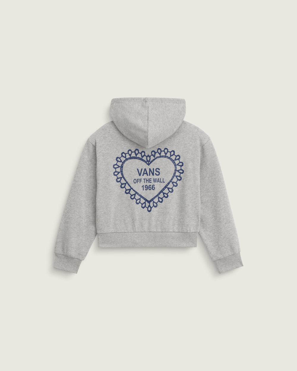 Kids Vans Kids Lacey Daze Retro Zip Hoodie in Cement Heather Grey