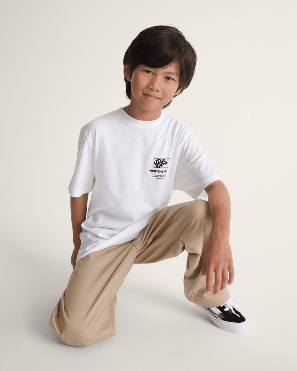 Kids Vans Kids Stacked Hi T-Shirt in White