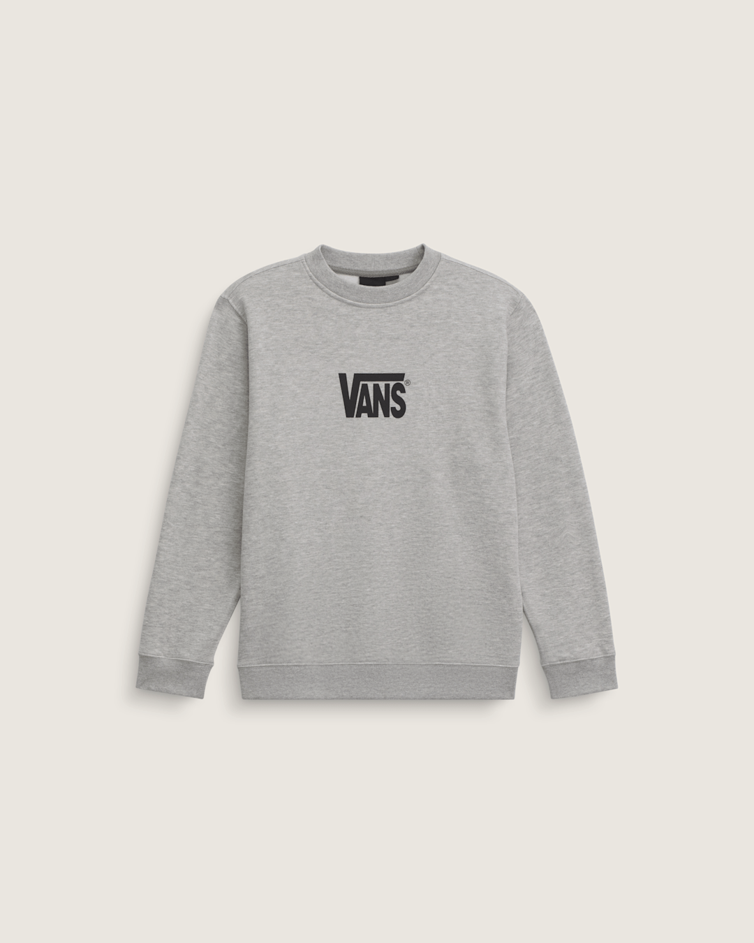 Kids Vans Kids Stretch Logo Crew Sweatshirt in Cement Heather Grey