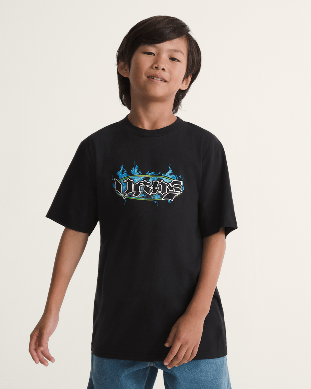 Kids Vans Kids Night Spark T-Shirt in Black