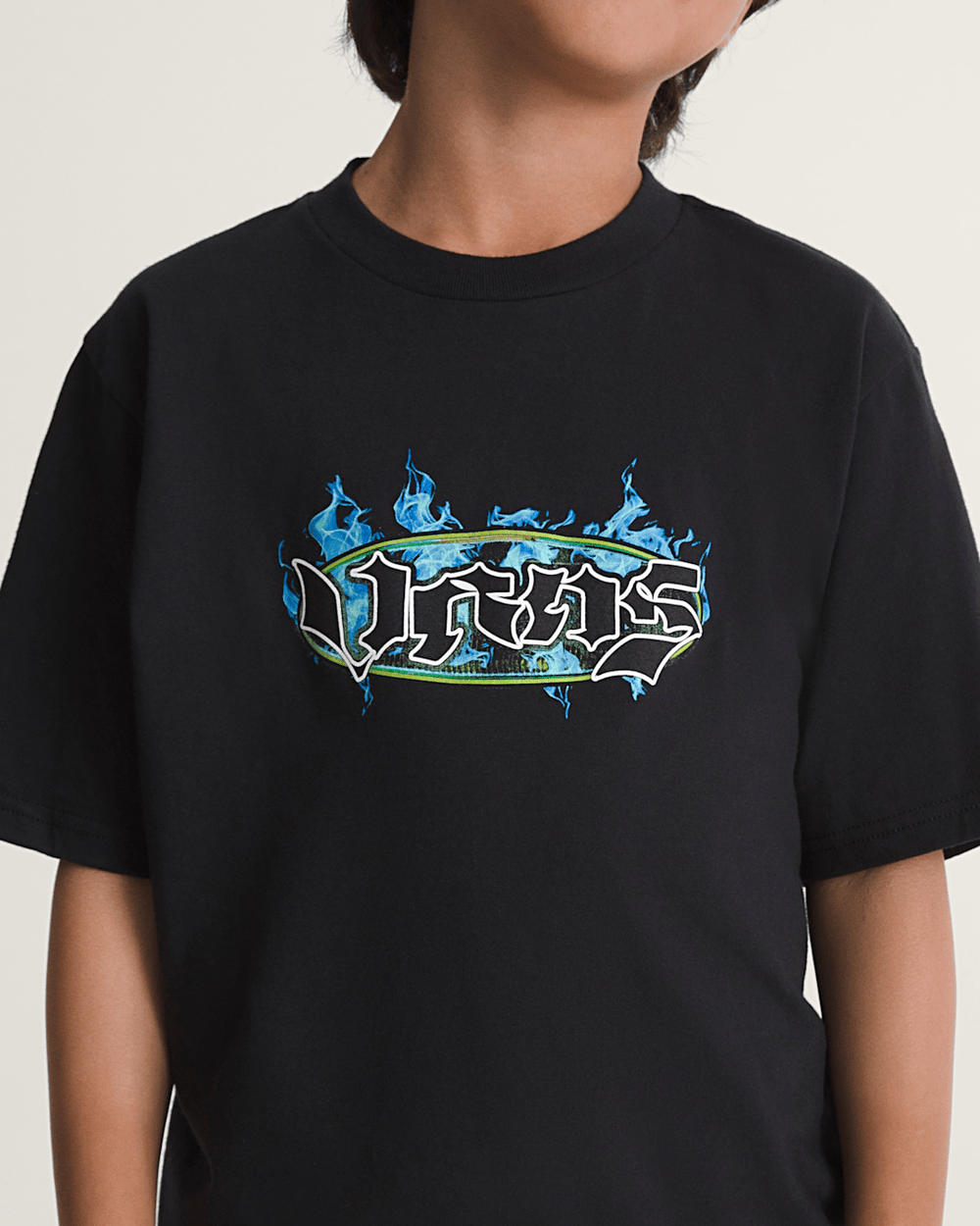 Kids Vans Kids Night Spark T-Shirt in Black