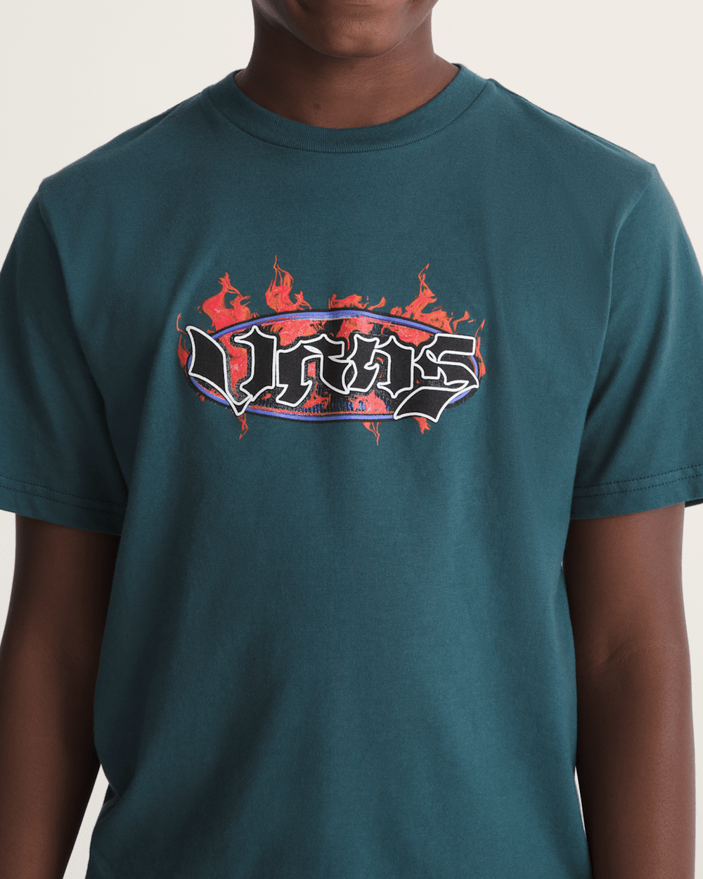 Kids Vans Kids Night Spark T-Shirt in Mossy Olive Green