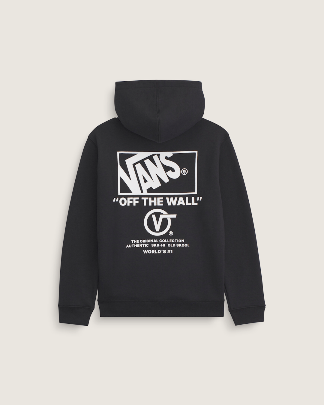 Kids Vans Kids Stacked Hi Pullover Hoodie in Black / White