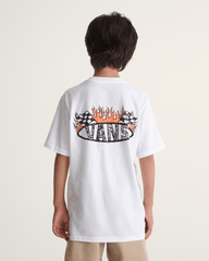 Kids Vans Kids Racing Flames T-Shirt in White