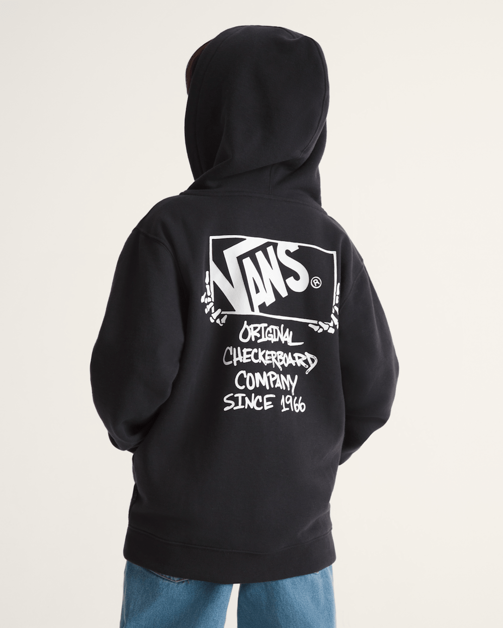 Kids Vans Kids Framework Zip Hoodie in Black