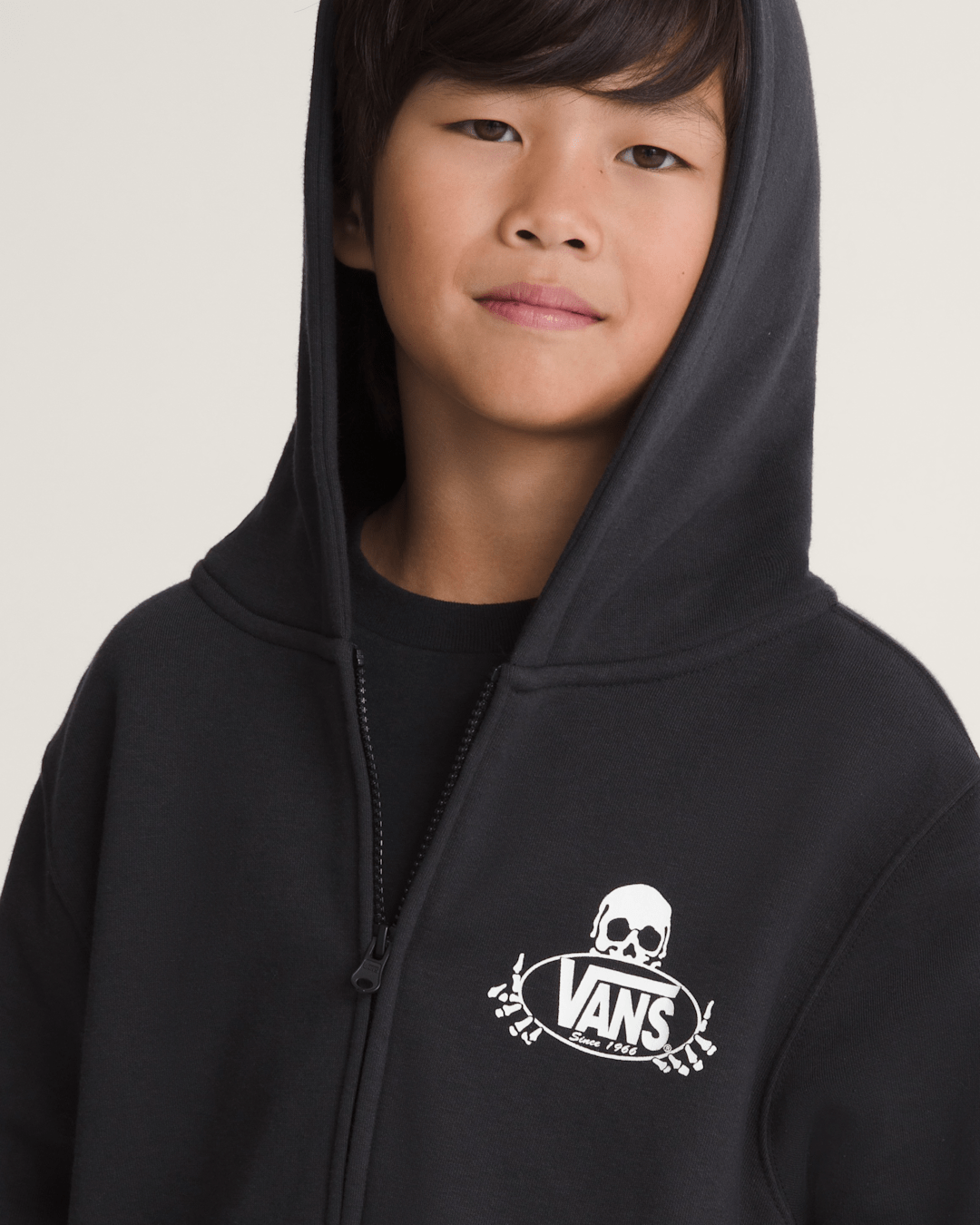 Kids Vans Kids Framework Zip Hoodie in Black