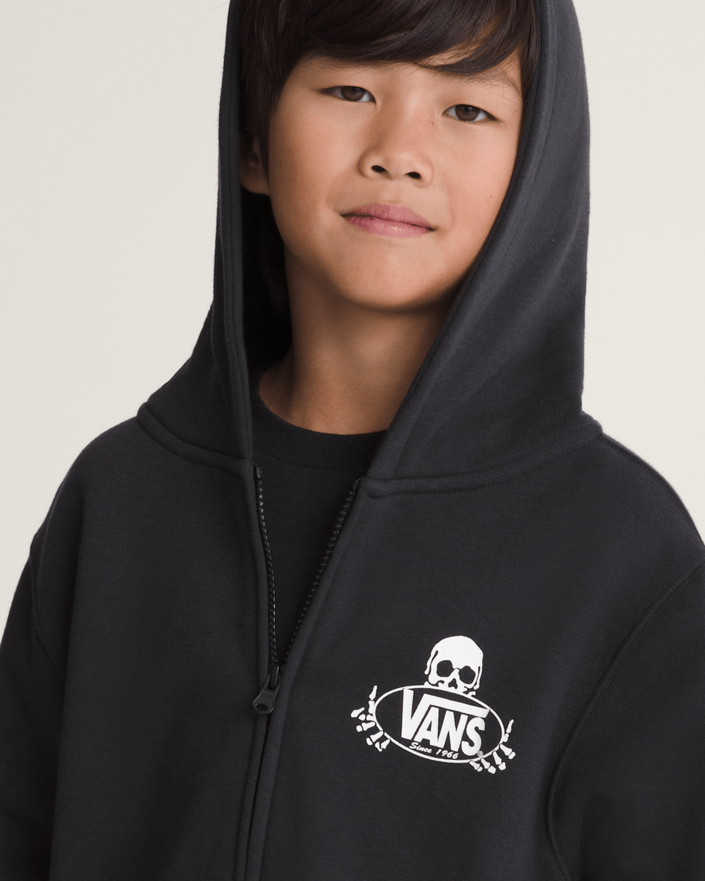 Kids Vans Kids Framework Zip Hoodie in Black