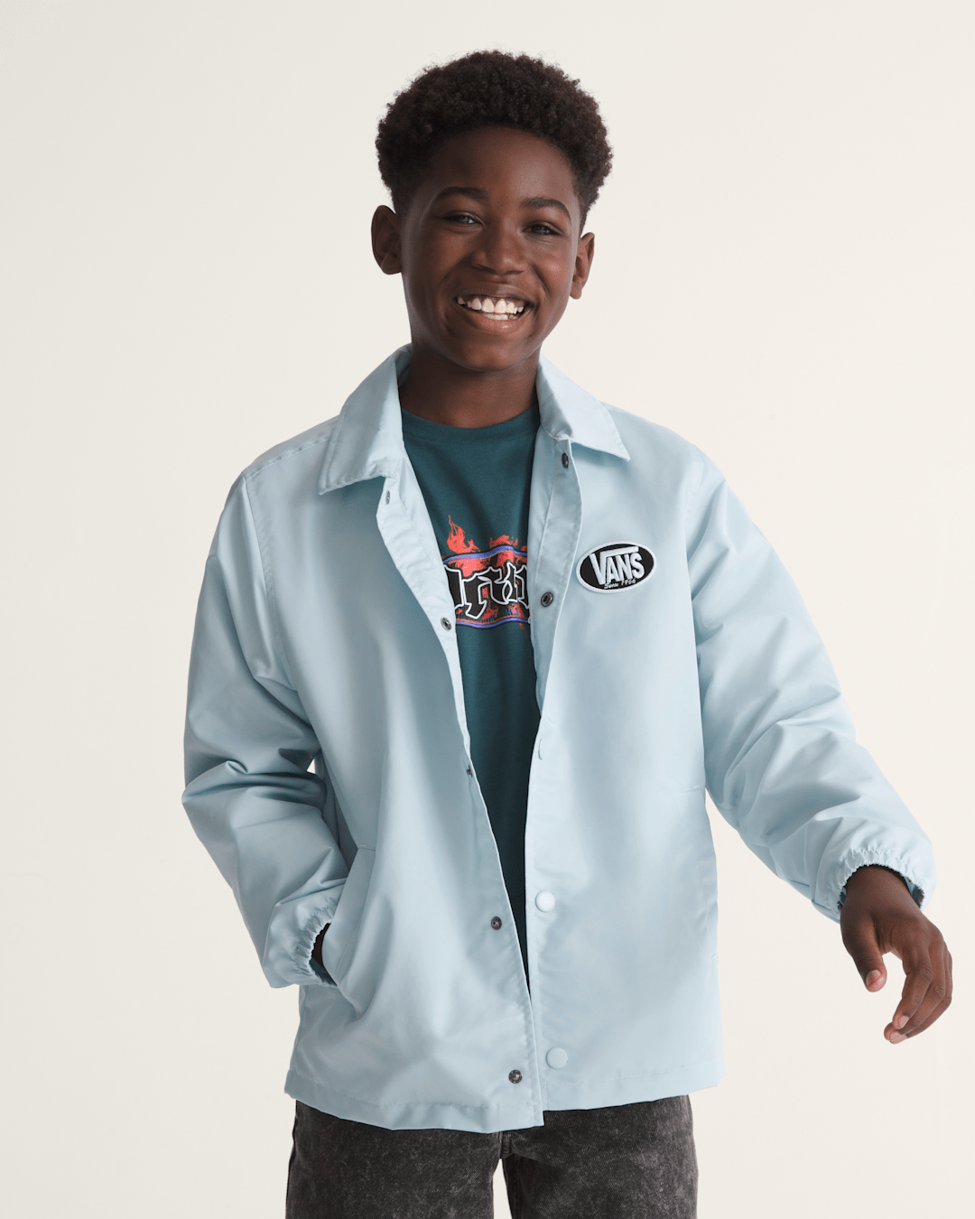 Kids Vans Kids Torrey Coaches Jacket in Dawn Mist Blue